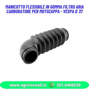 Manicotto flessibile in gomma filtro aria carburatore per motozappa - vespa Ø 37