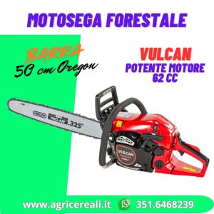 Motosega da abbattimento 62 cc VULCAN MS6200 Barra 50 cm per lavori forestali