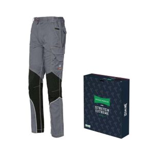 Pantaloni tecnici elasticizzati ISSA 8830B grigio e nero