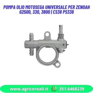 Pompa olio motosega universale per Zenoah G2500, 330, 3800 | CS38 PS338