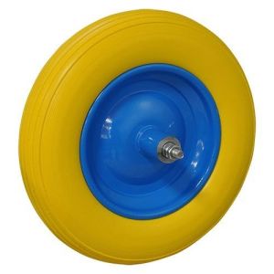 Ruota Piena per Carriola Cuscinetto Interno 125 mm Perno Corto