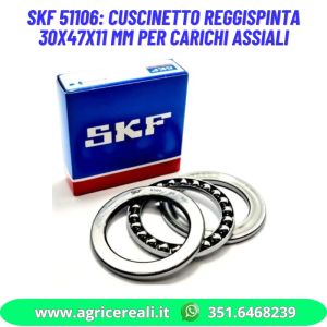 SKF 51106: Cuscinetto Reggispinta 30x47x11 mm per Carichi Assiali