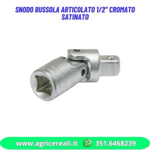 Snodo bussola articolato 1/2" cromato satinato