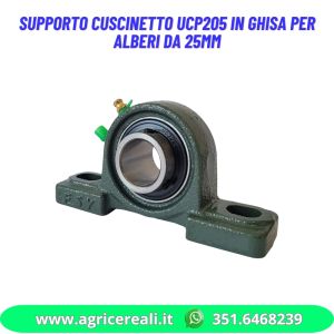 Supporto cuscinetto UCP205 in ghisa per alberi da 25mm