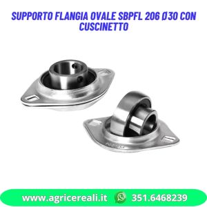 Supporto flangia ovale SBPFL 206 Ø30 con cuscinetto