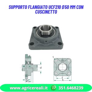 Supporto flangiato UCF210 Ø50 mm con cuscinetto