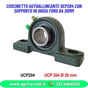 Supporto in Ghisa UCP204 con Foro da 20mm per Applicazioni Industriali