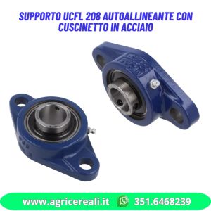 Supporto UCFL 208 autoallineante con cuscinetto in acciaio