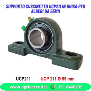Supporto UCP211 autoallineante: cuscinetto 55mm resistente