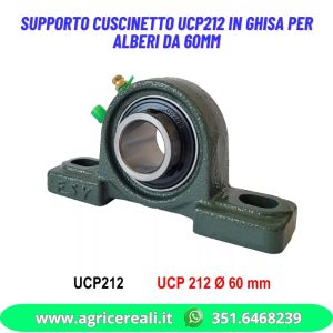 Supporto UCP212 autoallineante con cuscinetto foro da 60 mm