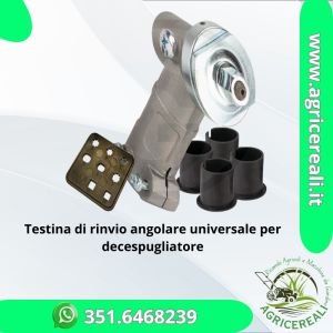 Testina di rinvio angolare universale per decespugliatore