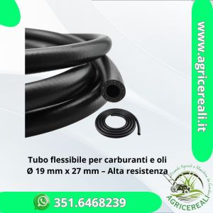 Tubo carburante Ø 19mm x 27mm resistente a gasolio e oli – Vendita a metro