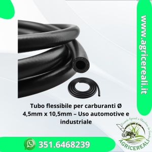 Tubo per carburanti Ø 4,5mm x 10,5mm Resistente a gasolio Prezzo al Mt.
