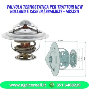 Valvola Termostatica per Trattori New Holland e Case IH | 98463637 - 4823211
